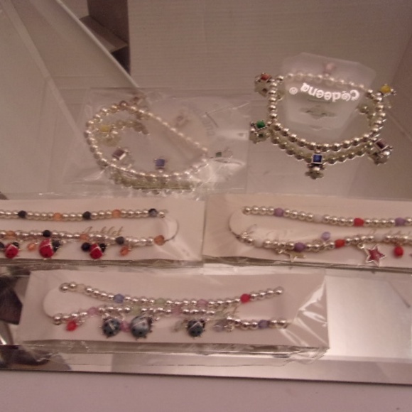 Jewelry - NWTS UNIQUE 3 LADY BUG & STARS ANKLETS & 2 BRACELE
